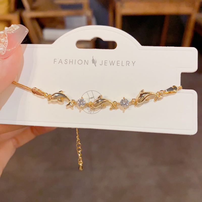 Women's Minority Fashion Unique Personality Trendy Zircon Light Bracelet