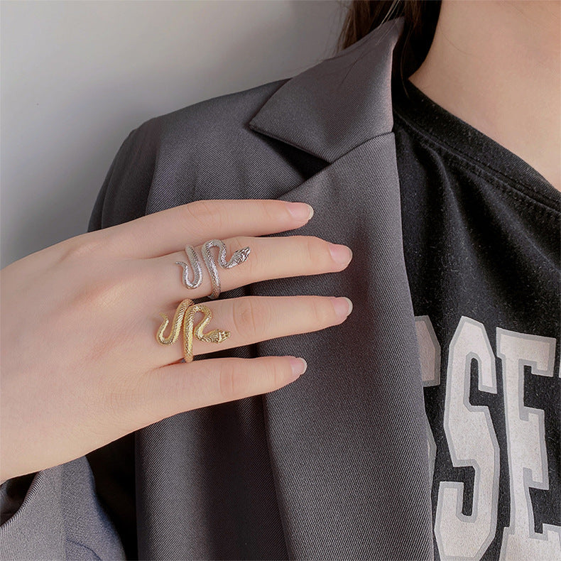 Green Eye Snake Fashion Personality High Rings