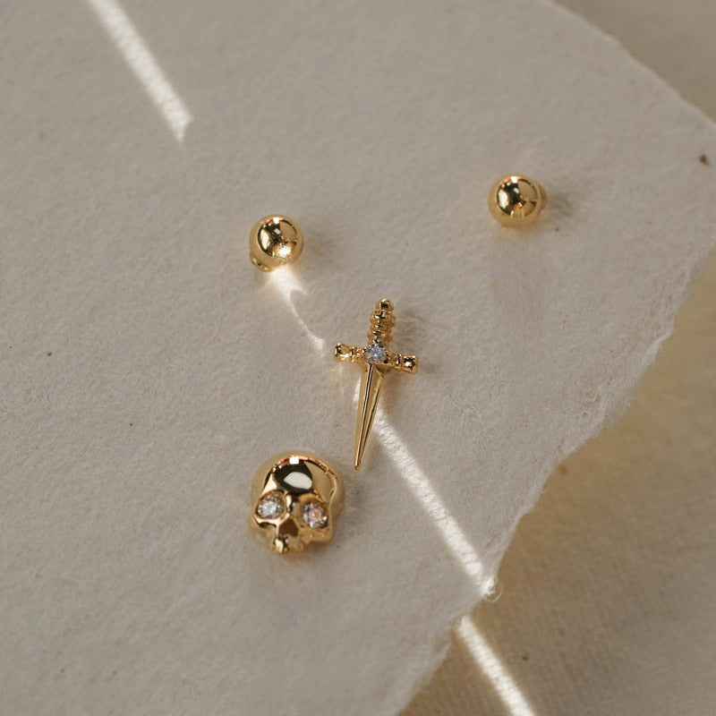 Women's & Men's Cross Sword Screw Creative Dagger Ear Earrings