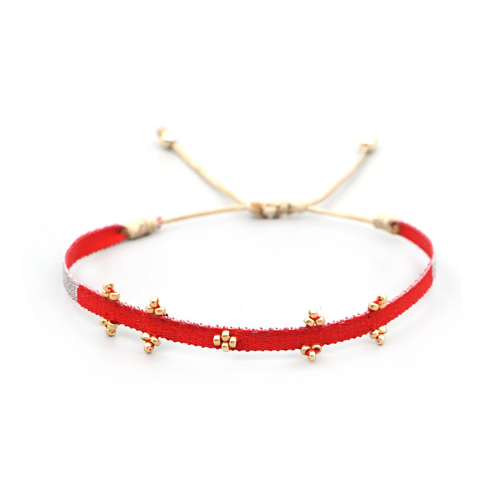 South American Hand-woven Twin Female Columbia Ethnic Style Webbing Bracelets