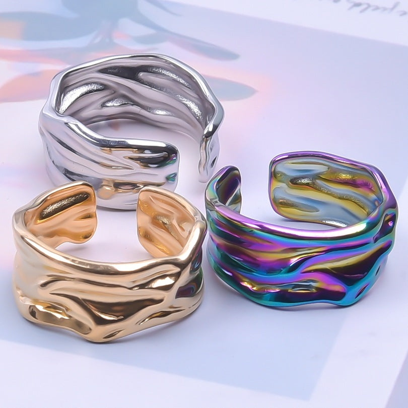 Cold Wind Niche Simple No Color Rings