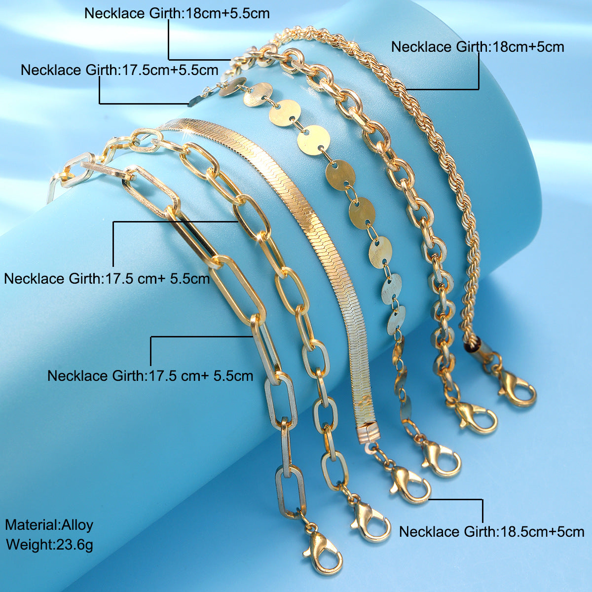 Women's Round Beads Chain Suit Set Fashion Bracelets