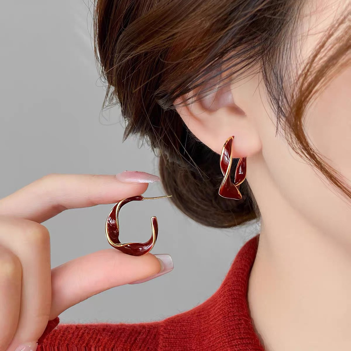 Trendy Female Light Luxury Minority French Earrings