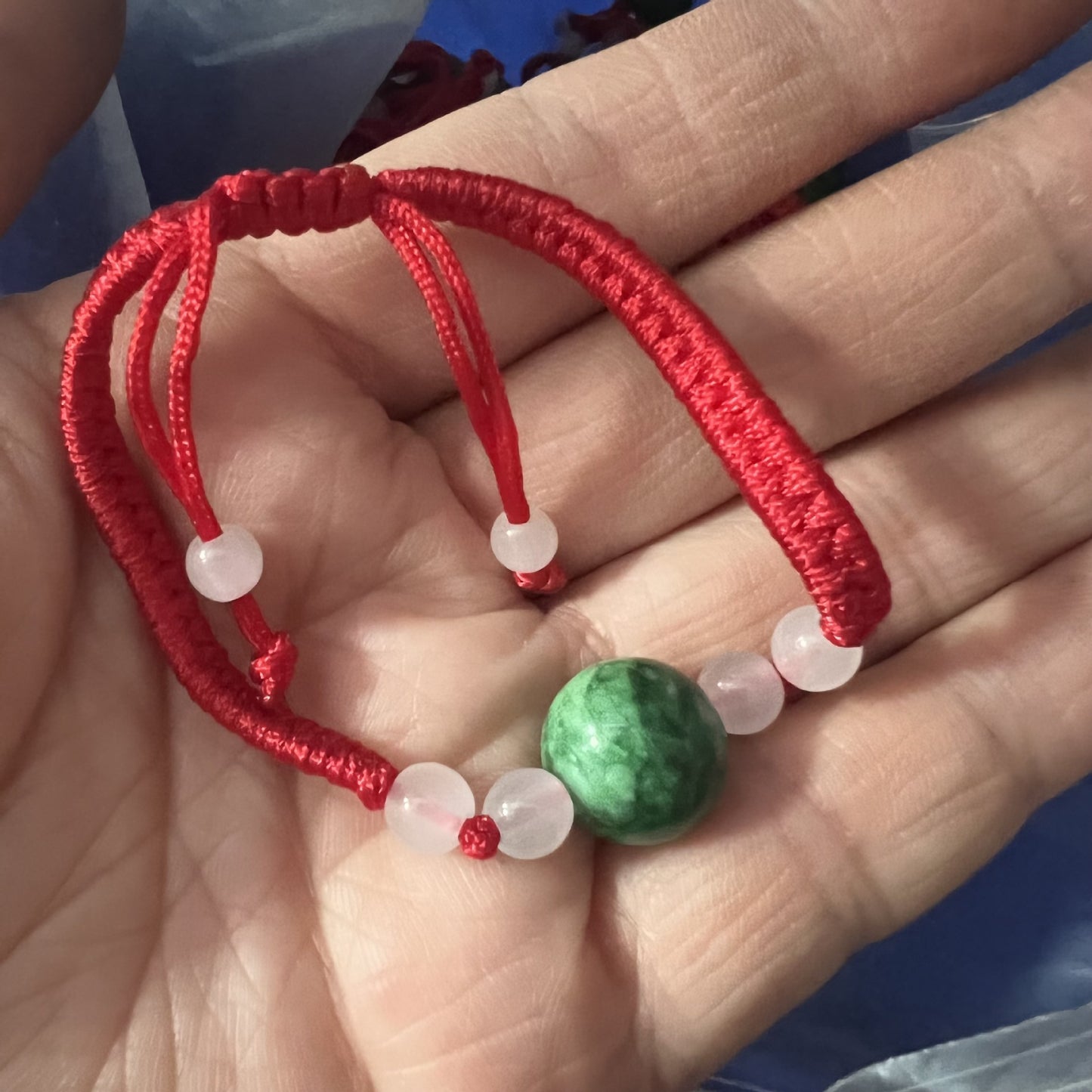 Women's & Men's Jade Goddess Lucky Right Rain Red Rope Gift Bracelets