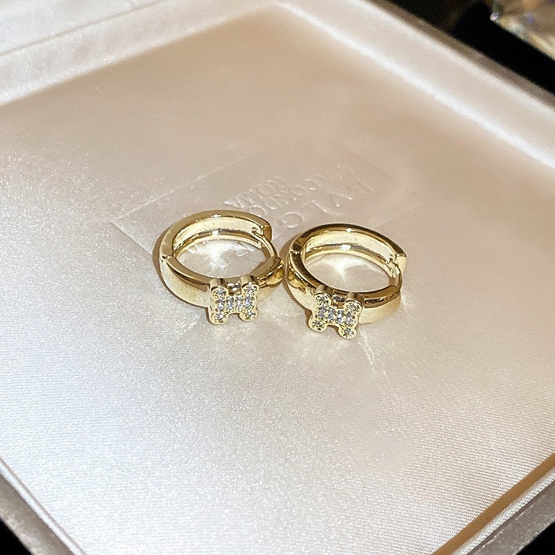 Sier Needle Flower Curved Irregular Pearl Baroque Vintage Earrings