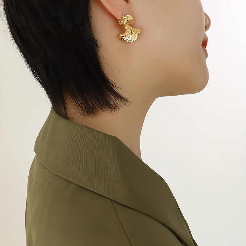 Style Unisex Accessories Personalized Retro Fan-shaped Earrings