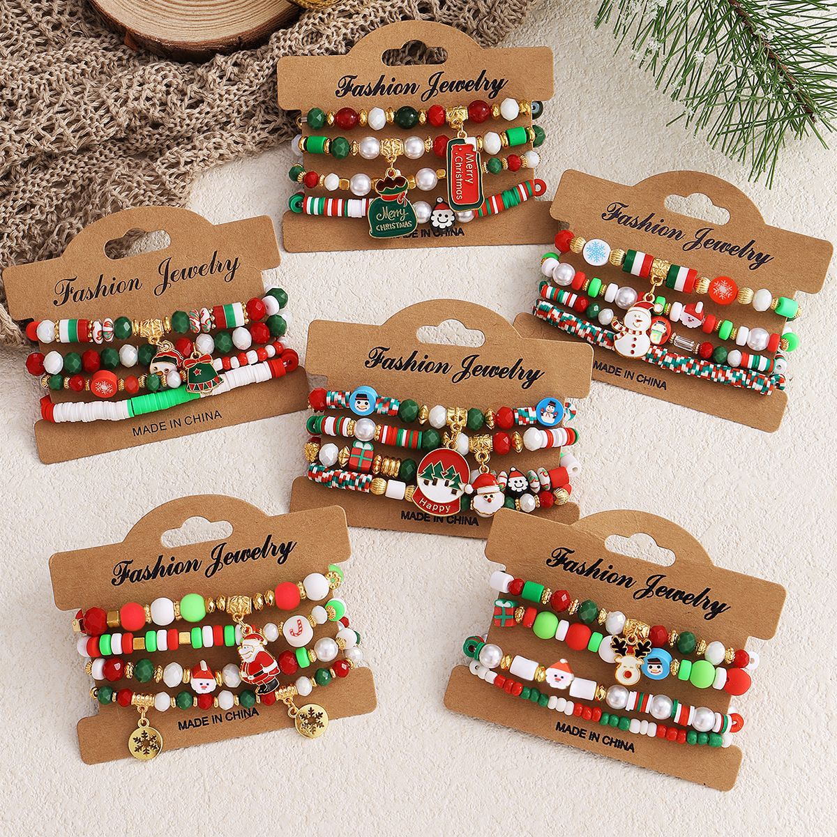 Snowman Old Man High Sense Bead Bracelets