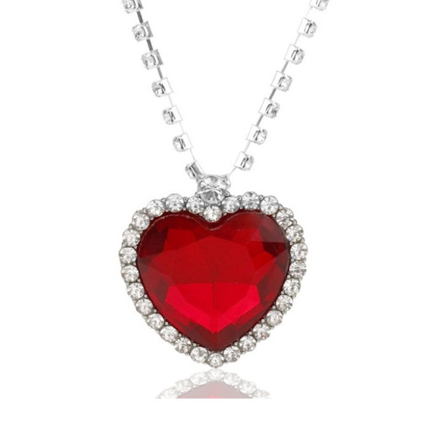Series Fashion Ornament Blue Titanic Heart Necklaces