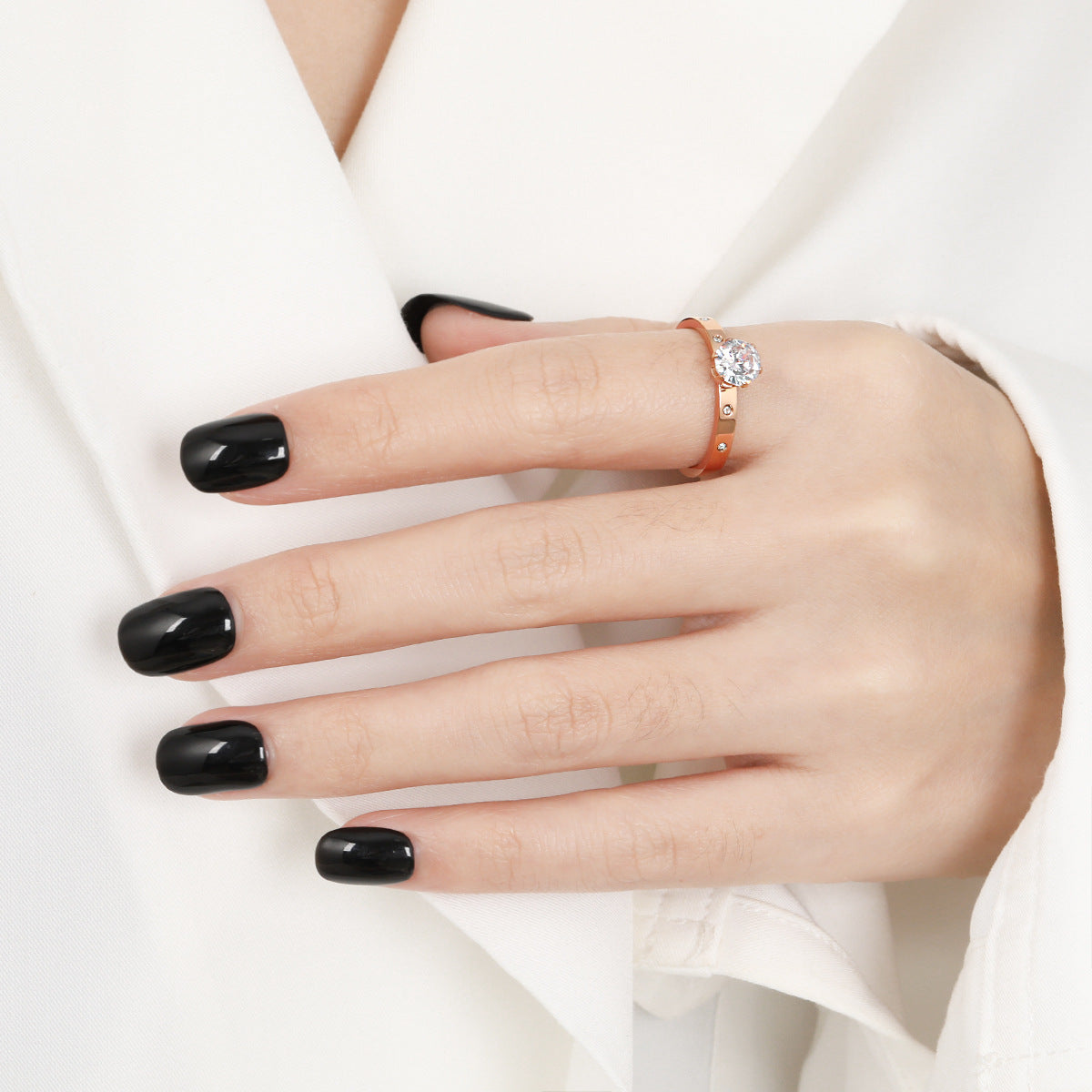 Simple High-grade Diamond Female Affordable Luxury Rings