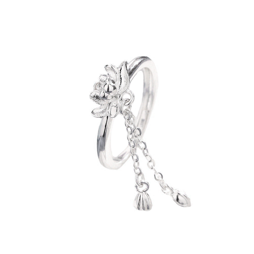 Chinese Design Flower Two World Huan Rings