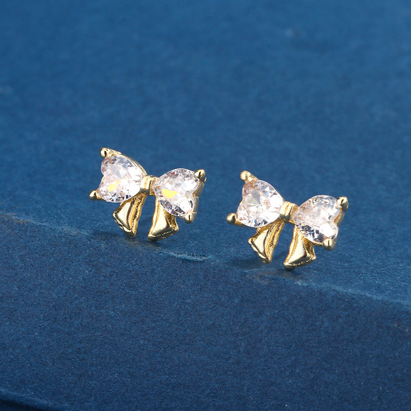 Trendy Bow Temperamental Minority Design High-grade Earrings