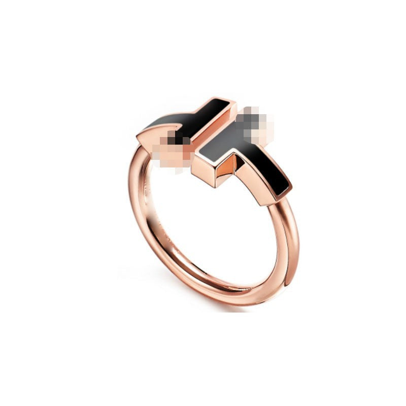 Natural White Shell Diamond Double Female Affordable Rings