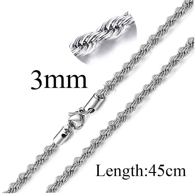 Innovative Simple Stainless Steel Twist Fashion Necklaces
