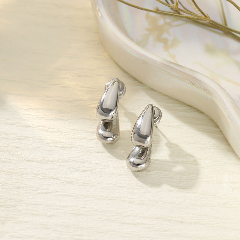 Irregular Line Water Drop Small Jewelry Earrings