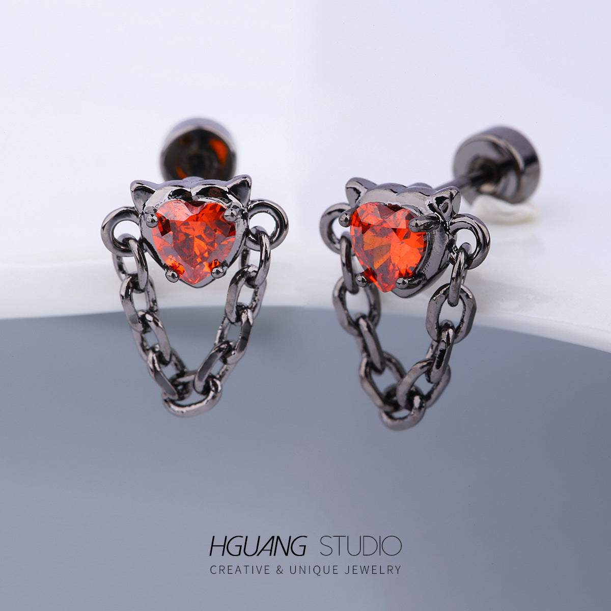 Titanium Steel Gold Plated Ear Bone Earrings