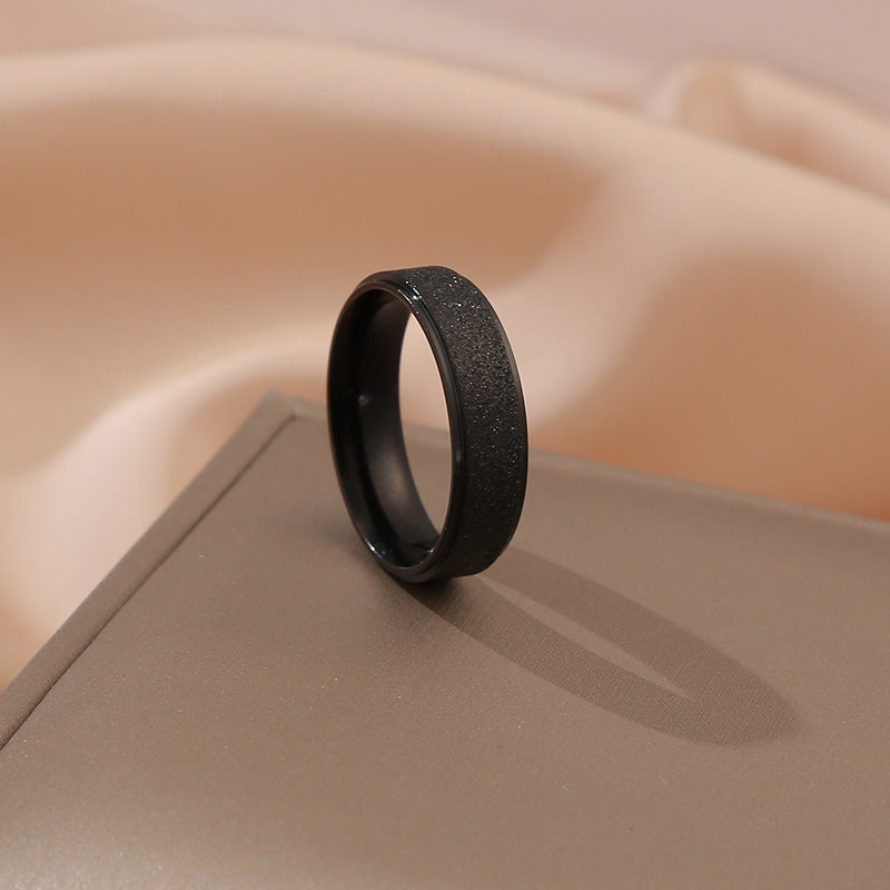 Sand Female Good-looking Frosted Simple Fashion Rings