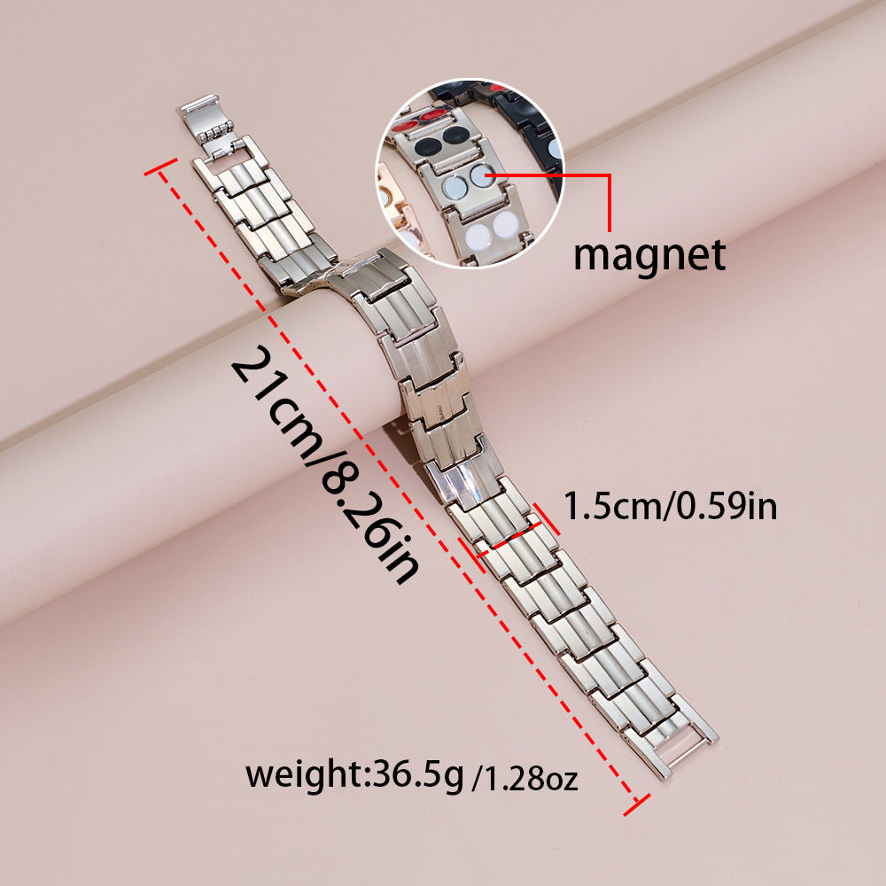 Men's Fashion Detachable Magnet Alloy Electroplated Bracelets