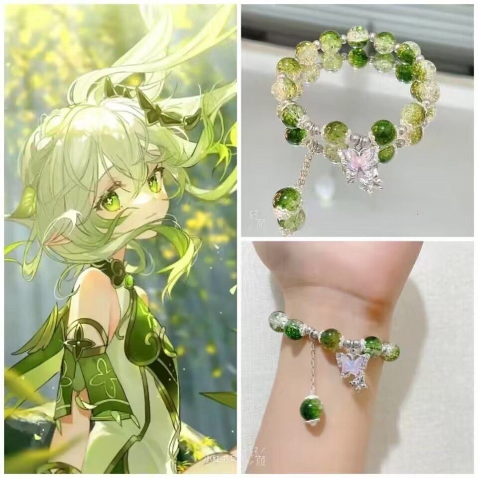 Fairy Butterfly Jade Broken Female Design Mori Style Sweet Bracelets