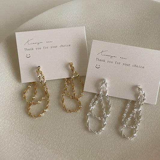 Women's Super Fairy Sparkling Tassel Design Sense Niche Personality Earrings