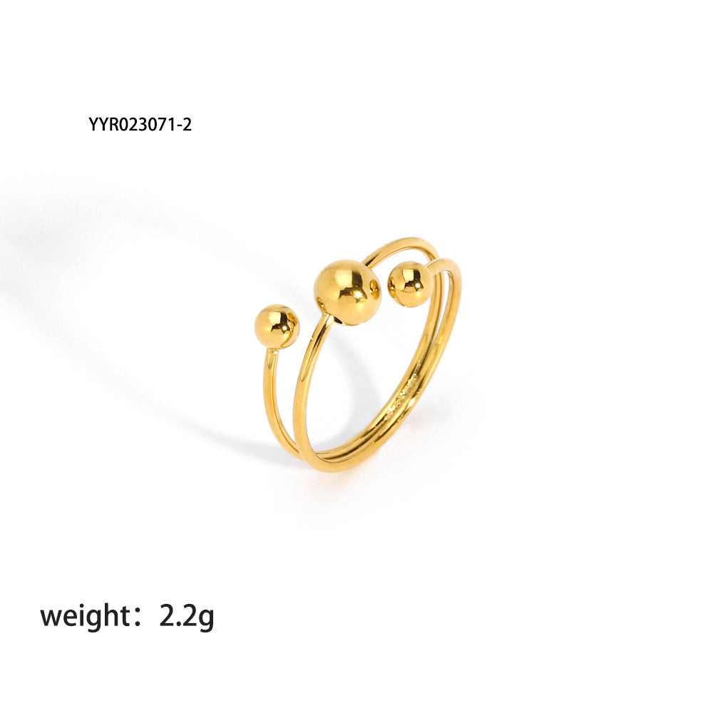 Ornament Female Irregular Personality Temperament Gold-plated Rings