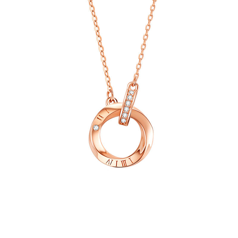 Women's Wheel Sterling Sier Accessories Light Luxury Minority Zircon Necklaces