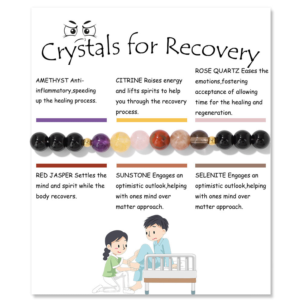 Natural Stone Colorful Beads Elastic String Bracelets