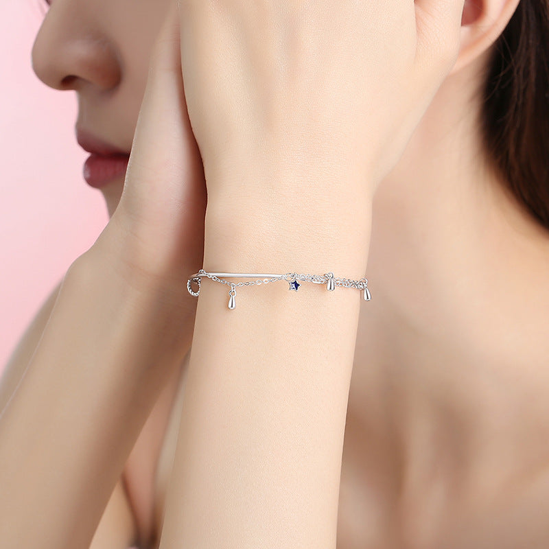 Sterling Sier Female Design Half Hand Bracelets