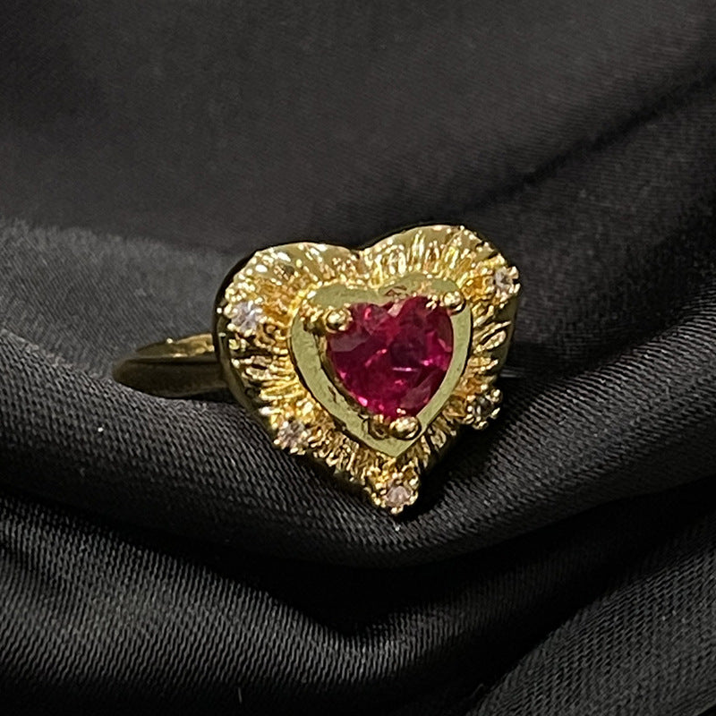 Women's Light Luxury High-grade Open Antique Retro Rings