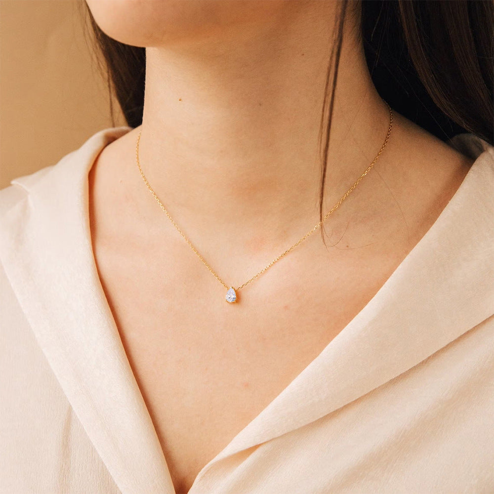 Zircon Month Birthstone Birthstones Vacuum Electroplating Necklaces