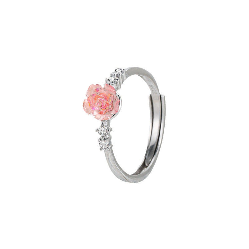 Women's Selection Romantic Rose Fashion Good-looking French Classic Rings