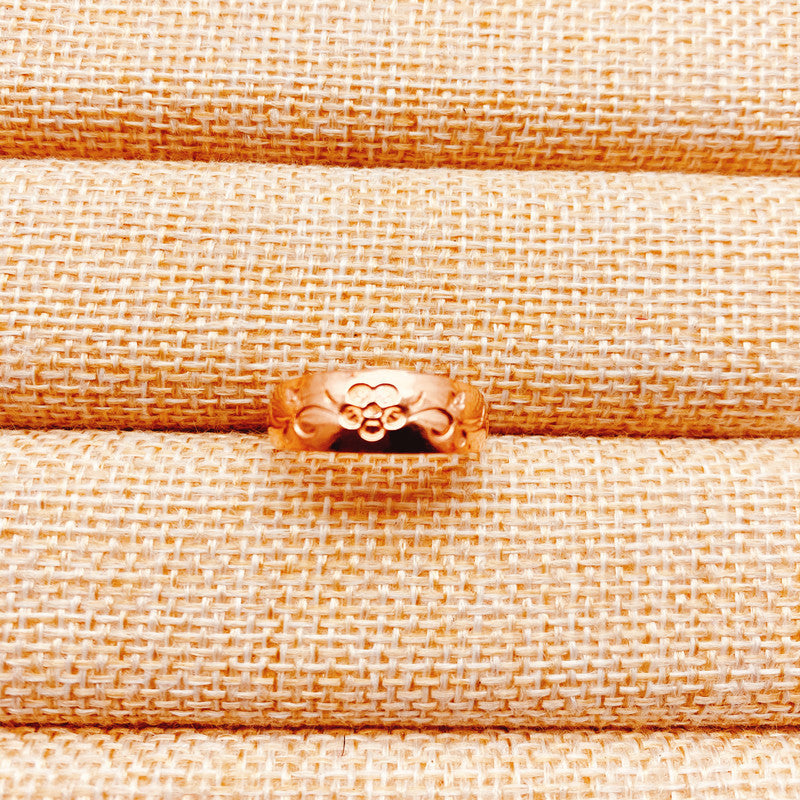 Women's & Men's Copper Red Lucky Fortune Man's Pure Gold Setting Rings