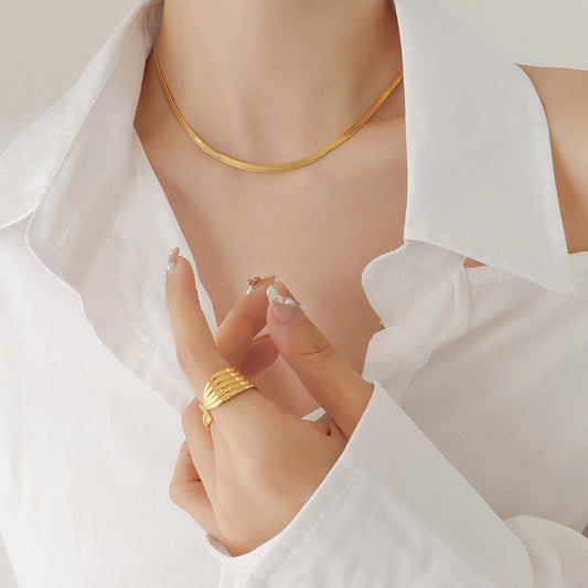 Personalized Gold Snake Bones Design Hot Necklaces