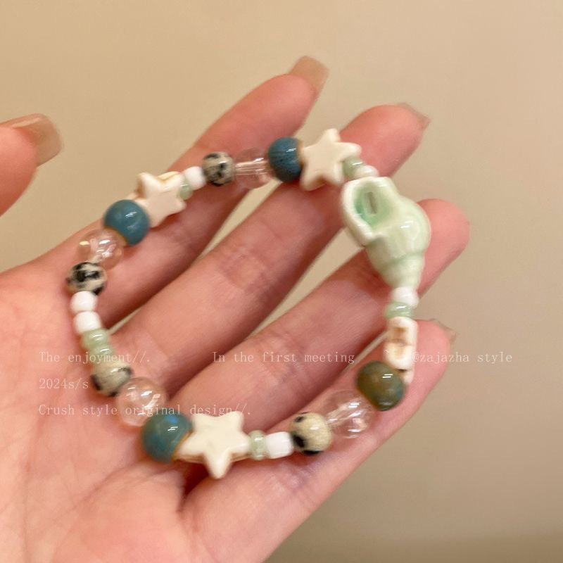 Style Conch Ceramic Beaded Female Niche Exquisite Bracelets