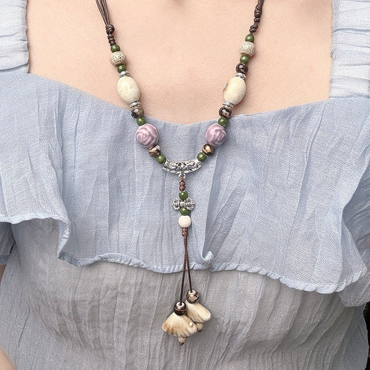 Style Antique Sweater Chain Long Adjustable Necklaces