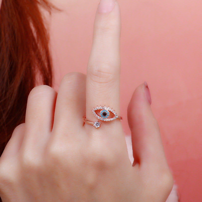 Women's Devil's Eye Fashion Simple Blue Index Rings