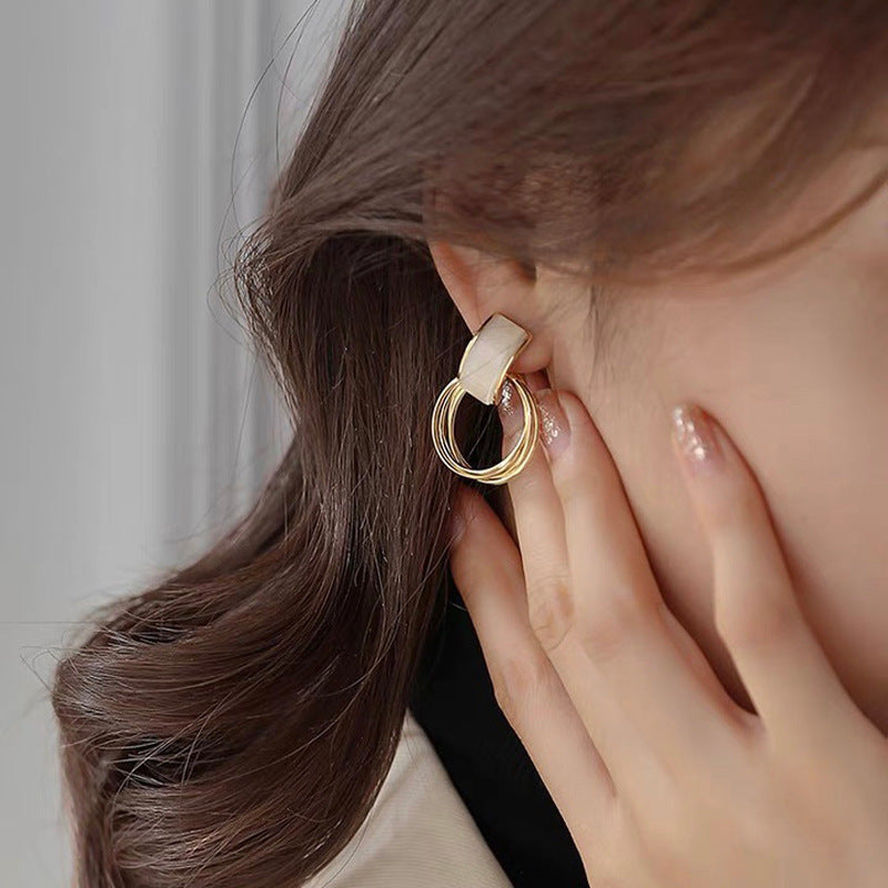 Women's Luxury High-grade Sier Needle Simple Elegance Earrings