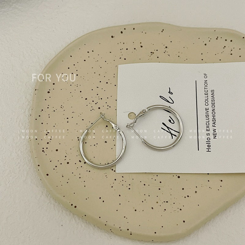 Time Cold Wind Simple Basic Style Earrings