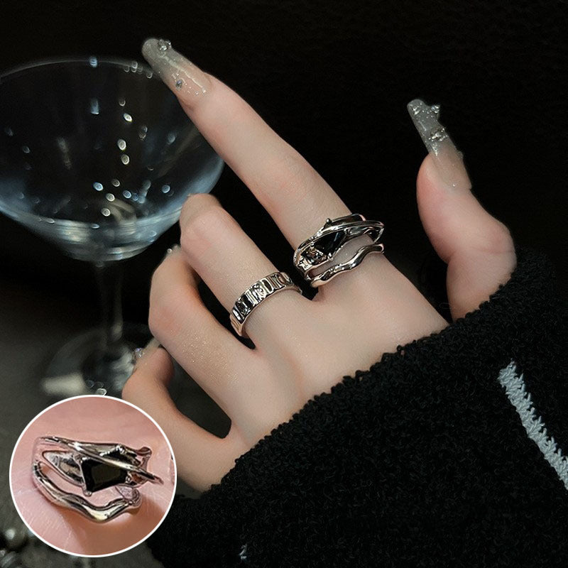Korean Style First Line Winding Twist Open-end Temperament Rings