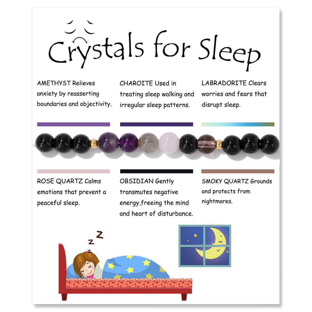 Natural Stone Colorful Beads Elastic String Bracelets