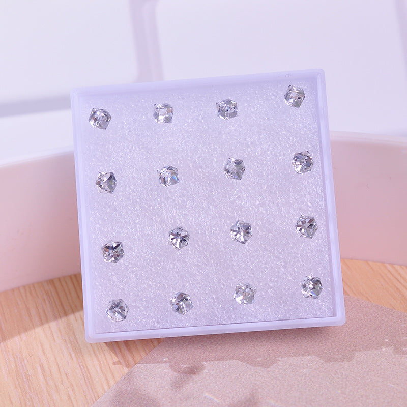 Square Sugar Female Set Stall Ornament Plastic Earrings