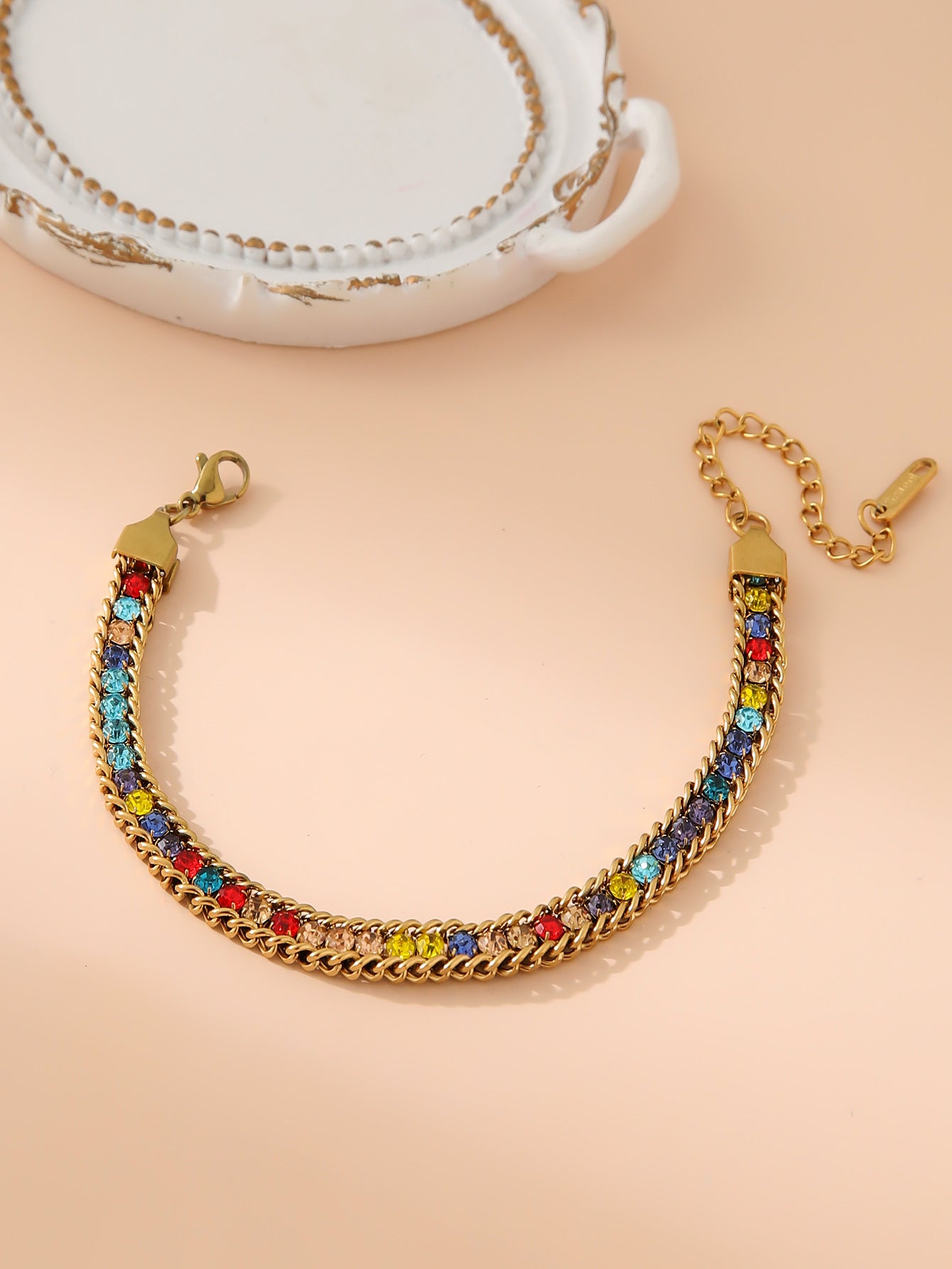 Women's Stainless Steel Embossed Simple Summer Jewelry Bracelets