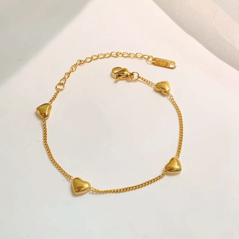 Women's Fashion Design Titanium Steel High-grade Gold Bracelets