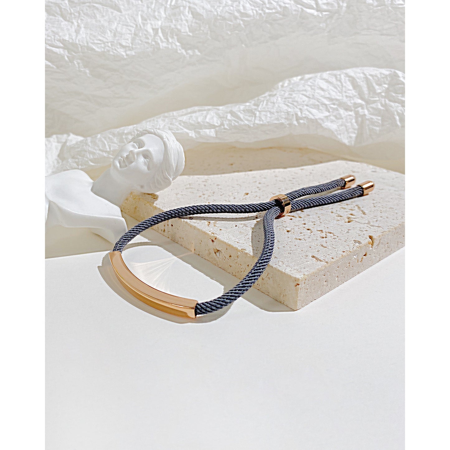 Ornament Simple Design Personality Woven Titanium Bracelets