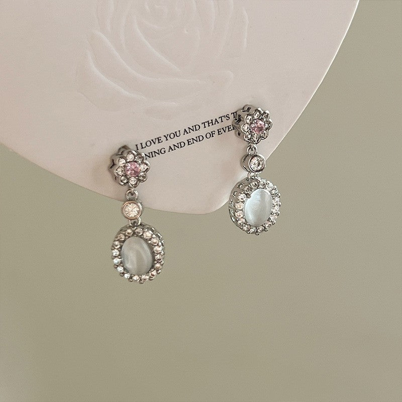 Women's Luxurious Style Long Fringed Pearl Niche Design Earrings