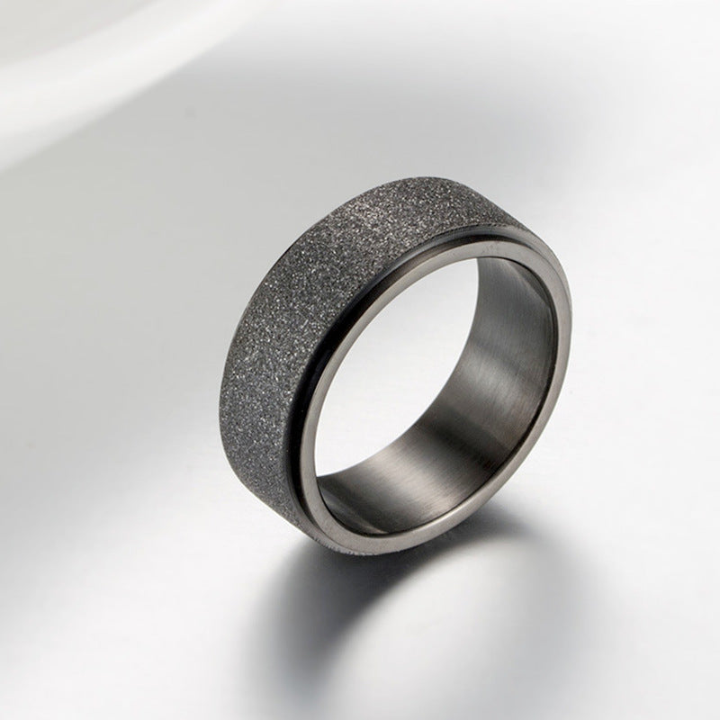 Men's Steel Frosted Fashion Casual Hand Jewelry Rings