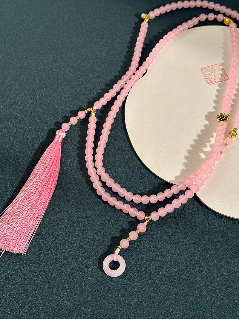 Chinese Style Beaded Tassel High-grade Long Necklaces
