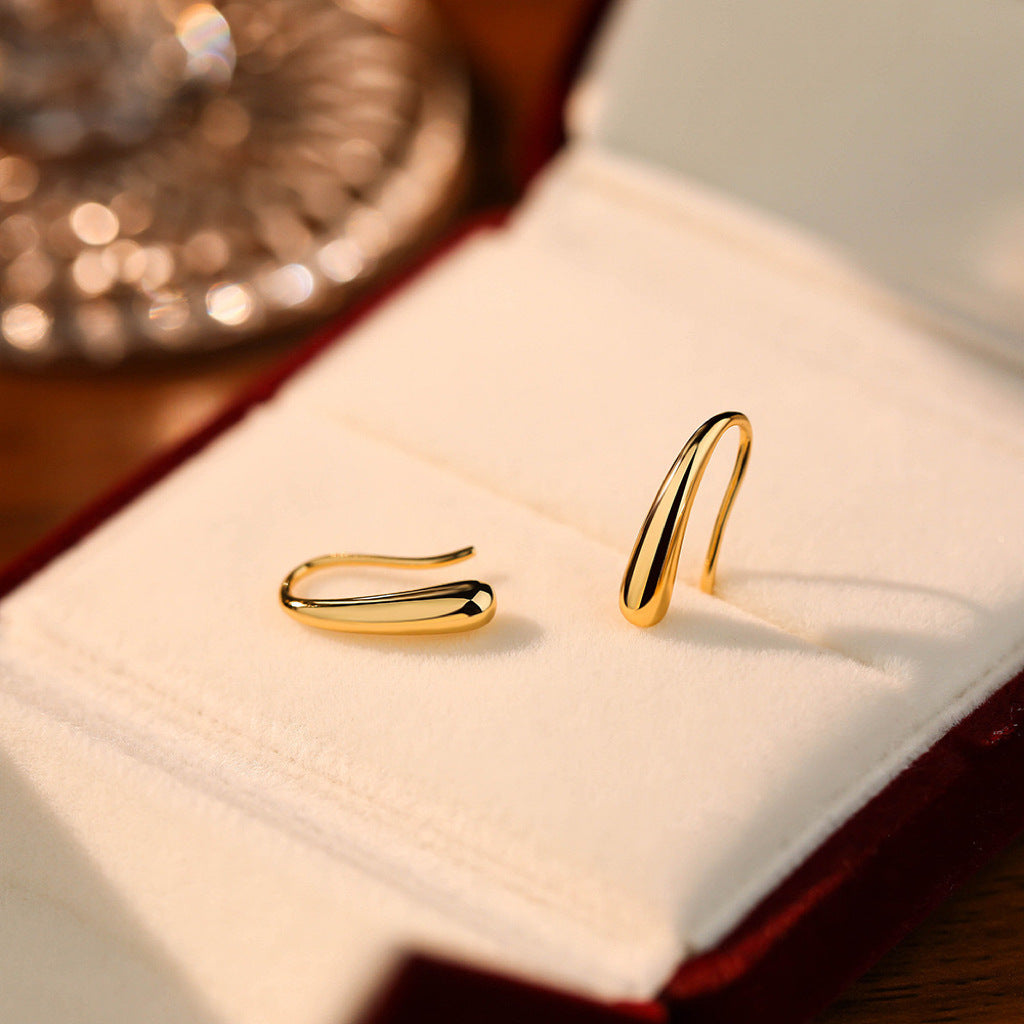 Women's Simple Cold Style Exquisite Petite Titanium Steel Earrings