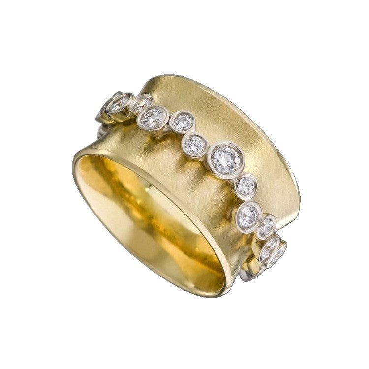 Women's Gold Plated Zircon Affordable Luxury Fashion Niche Ring