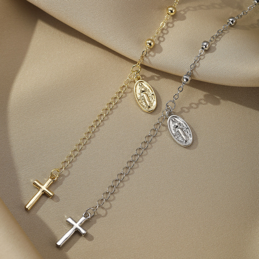 Popular Beads Cross Simple Virgin Mary Bracelets