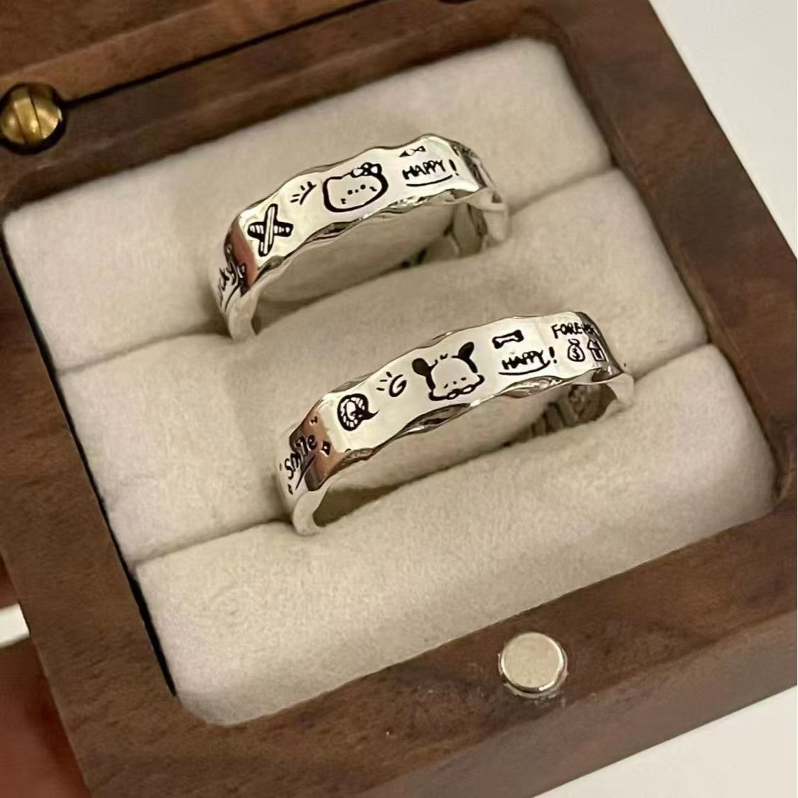 Puppy Sweet Cute Personalized Niche Design Creative Ring